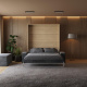 Schrankbett M1 180x200 Vertikal Kaiserbeg Eiche /Weiss Hochglanz inkl.SOFA Anthrazit