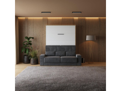 Schrankbett mit SOFA M1 160x200 Vertikal Kaiserberg Eiche...