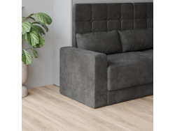Schrankbett mit SOFA M1 160x200 Vertikal Kaiserberg Eiche /Weiss Hochglanz
