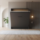 Murphy bed M1 180x200 Vertical Anthracite LIMITED EDITION! Back Panel - Kayserberg Oak