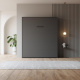 Schrankbett M1 160x200 Vertikal Anthrazit LIMITED EDITION! - Rückwand Kaiserberg Eiche