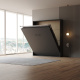 Schrankbett M1 160x200 Vertikal Anthrazit LIMITED EDITION! - Rückwand Kaiserberg Eiche