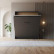 Schrankbett M1 160x200 Vertikal Anthrazit ohne Polsterrahmen LIMITED EDITION! - Rückwand Kaiserberg Eiche