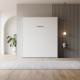 Schrankbett M1 160x200 Vertikal Weiss LIMITED EDITION! - Rückwand Kaiserberg Eiche