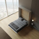 LIMITED EDITION!  Murphy bed M1 160x200 Vertical White  Back Panel - Kayserberg Oak without upholstered frame
