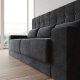 SMARTBett Schrankbett M1 160x200 Vertikal Weiss mit SOFA Anthrazit Armlehnen 26 cm mit Stauraum