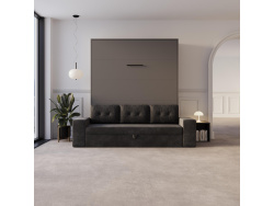 Schrankbett M3 180x200 (Tiefe 55cm) Vertikal Anthrazit...