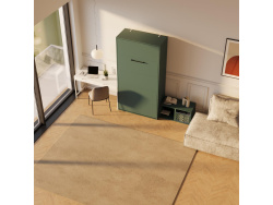 SMARTBett M3 wall bed 100x200 vertical 55 cm depth Stone  Green