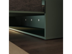 SMARTBett M3 wall bed 100x200 vertical 55 cm depth Stone  Green