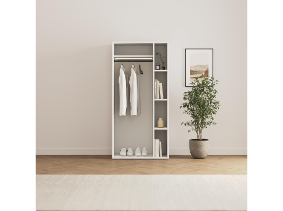 SMARTBett Schrank STA.2.0018 (Serie M2 Tiefe 55cm) Höhe 188,2cm Weiss zum 160H-M2-Schrankbett