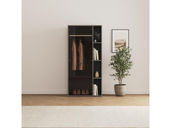 SMARTBett Schrank STA.2.0018 (Serie M2 Tiefe 55cm) Höhe 188,2cm Weiss zum 160H-M2-Schrankbett