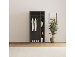 SMARTBett wardrobe STA.2.0018 (Series M2, depth 55cm), height 188.2cm, white Anthracite, for the 160H-M2 wall bed