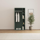 SMARTBett wardrobe STA.2.0018 (Series M2, depth 55cm), height 188.2cm, Green wizhout door, for 160H-M2 wall bed, for the 160H-M2 wall bed