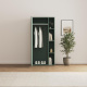 SMARTBett Schrank STA.2.0018 (Serie M2 Tiefe 55cm) Höhe 188,2cm Steingrün/Steingrün, zum 160H-M2-Schrankbett