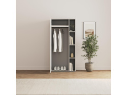 SMARTBett Schrank STA.2.0018 (Serie M2 Tiefe 55cm) Höhe 188,2cm Perlgrau/Perlgrau