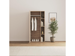 SMARTBett wardrobe STA.2.0018 (Series M2, depth 55cm), height 188.2cm, Wild Oak/ Wild Oak, for the 160H-M2 wall bed