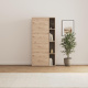 SMARTBett wardrobe STA.2.0018 (Series M2, depth 55cm), height 188.2cm, Wild Oak/Wild Oak