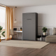SMARTBett M3 wall bed 100x200 vertical 55 cm depth Anthracite/Anthracite without upholstered frame