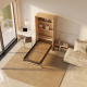 SMARTBett wall bed (M3 series, 55cm deep) 100x200 vertical, Kaiserberg Oak with upholstered frame