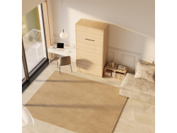SMARTBett Schrankbett (Serie M3 Tiefe 55cm) 100x200 Vertikal Kaiserberg Eiche ohne Polsterrahmen