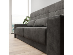 Smartbett Murphy bed with sofa M1 160x200 Vertical Anthracite Armrests 25 cm wide with storage space