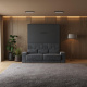 Smart bed wall bed with sofa M1 160x200 vertical anthracite