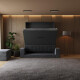 Smartbett Murphy bed with sofa M1 160x200 Vertical Anthracite Armrests 25 cm wide with storage space