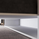 SMARTBett Wall Bed M3 140x200 Vertical White with Sofa Sand grey