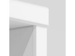 SMARTBett Wall Bed M3 140x200 Vertical White with Sofa Sand grey Armrests 26 cm with storage space