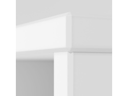 SMARTBett Wall Bed M3 140x200 Vertical White with Sofa Sand grey Armrests 26 cm with storage space