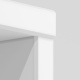 SMARTBett Wall Bed M3 140x200 Vertical White with Sofa Sand grey Armrests 26 cm with storage space