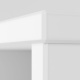 SMARTBett Wall Bed M3 140x200 Vertical White with Sofa Sand grey Armrests 26 cm with storage space