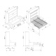 SMARTBett Schrankbett M3 140x200 Vertikal Wildeiche mit Sofa Sandgrau