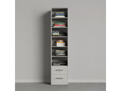 SMARTBett Schrank Kleiderschrank 50cm Beton/Beton