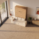 SMARTBett Wall Bed M3 140x200 Vertical Wild oak with Sofa Sand grey with Armrest 26 cm