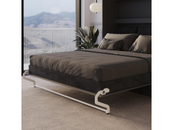 Murphy bed M3 180x200 ( depth 55cm ) vertical Anthracite incl. SOFA  Anthracite with Armrests 25 cm width