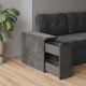 Murphy bed M3 180x200 ( depth 55cm ) vertical Anthracite incl. SOFA  Anthracite with Armrests 25 cm width