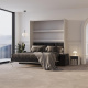 Schrankbett M3 180x200 (Tiefe 55cm) Vertikal Weiss inkl.SOFA Anthrazit