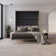Murphy bed M3 180x200 (depth 55cm) vertical Anthracite incl. sofa Sand grey