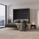 Murphy bed M3 180x200 (depth 55cm) vertical Anthracite incl. sofa Sand grey