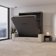 Murphy bed M3 180x200 (depth 55cm) vertical Anthracite incl. sofa Sand grey