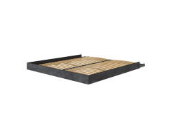Murphy bed M3 180x200 (depth 55cm) vertical Anthracite incl. sofa Sand grey  Armrests 26cm with drawers