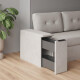 Murphy bed M3 180x200 (depth 55cm) vertical Anthracite incl. sofa Sand grey  Armrests 26cm with drawers