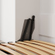 Schrankbett M3 180x200 (Tiefe 55cm) Vertikal Perlgrau inkl.SOFA Anthrazit
