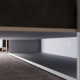 Schrankbett M3 180x200 (Tiefe 55cm) Vertikal Perlgrau inkl.SOFA Anthrazit