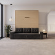 Schrankbett M3 180x200 (Tiefe 55cm) Vertikal Kaiserberg Eiche inkl.SOFA Anthrazit
