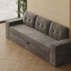 Murphy bed M3 180x200 (depth 55cm) vertical Kayserberg Oak incl. sofa anthracite with Armrests 11cm width