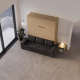 Schrankbett M3 180x200 (Tiefe 55cm) Vertikal Kaiserberg Eiche inkl.SOFA Anthrazit mit Armlehnen 26 cm Breite