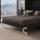 Schrankbett M3 180x200 (Tiefe 55cm) Vertikal Steingrün inkl.SOFA Anthrazit