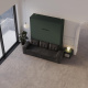 Schrankbett M3 180x200 (Tiefe 55cm) Vertikal Steingrün inkl.SOFA Anthrazit